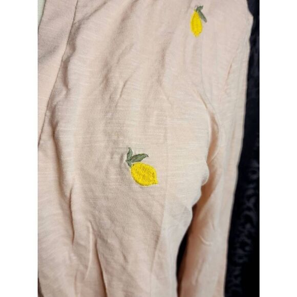 Loft | Peach Lemon Embroidered Top - Picture 4 of 5
